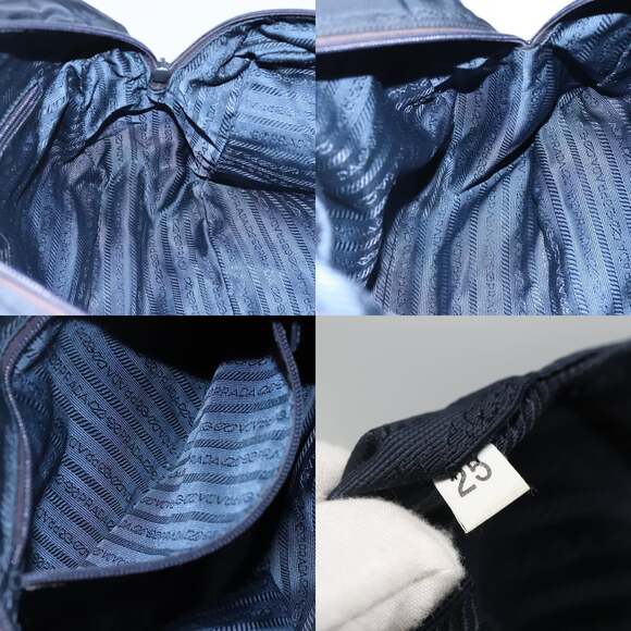 PRADA Hand Bag Nylon Navy Silver - Picture 12 of 12